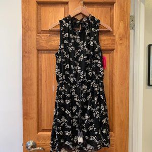 Xhilaration, Black Floral Dress, Medium, NWT
